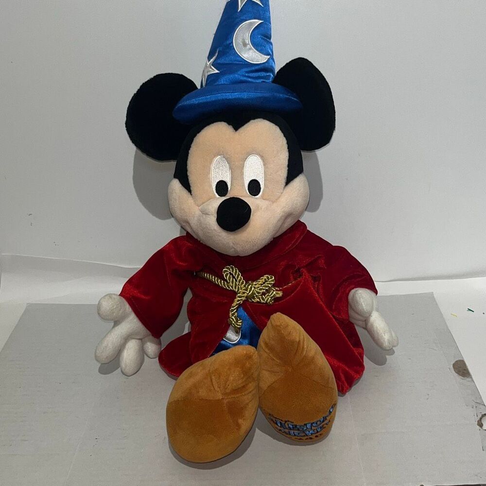 Disney Milestone Mickey 1940 Sorcerer's Apprentice Fantasia Plush‎ Red Blue